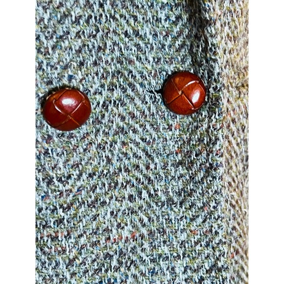 Vintage Dimitri Made in Italy Tweed Blazer  Size 6 Wool 2 Buttoned Closure - Picture 12 of 14
